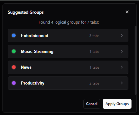 Smart Group Suggestions